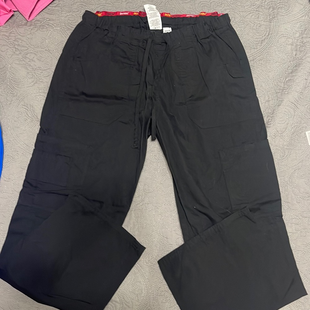 Women’s black dickies never worn washed once size petite medium
